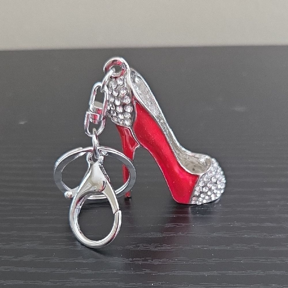 NWOT High Heel Keychain with Rhinestones